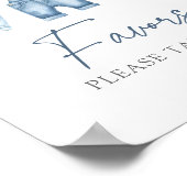 Blue Jean Denim Baby Duwer favorisiert Schild (Ecke)