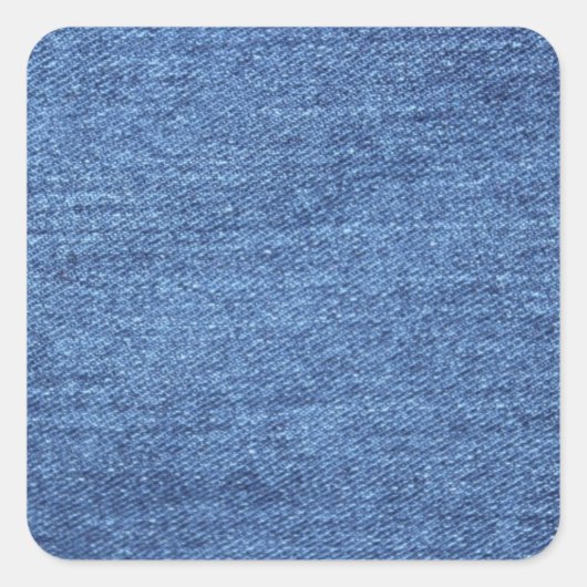 Blue Jean Denim Background Quadratischer Aufkleber (Vorderseite)