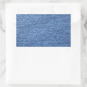 Blue Jean Denim Background Rechteckiger Aufkleber (Tasche)