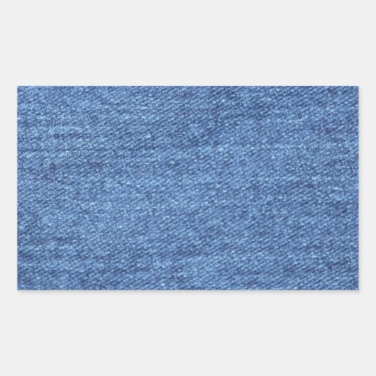 Blue Jean Denim Background Rechteckiger Aufkleber (Vorderseite)
