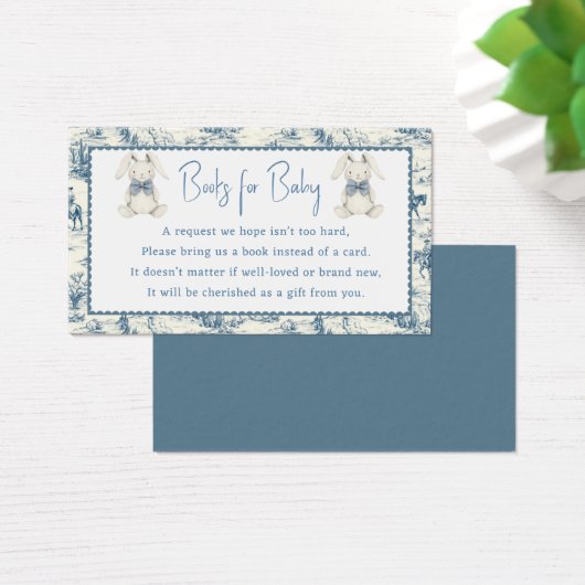 Blue Jean Denim Books For Baby Boy Enclosure Card (Schreibtisch)