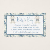 Blue Jean Denim Books For Baby Boy Enclosure Card (Vorderseite)