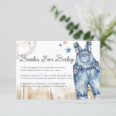 Blue Jean Denim Books for Baby Card Begleitkarte (Stehend Vorderseite)