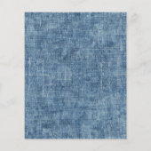 Blue Jean Denim Bow Baby Shower Einladung (Rückseite)