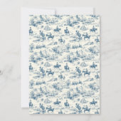 Blue Jean Denim Boy Baby Shower Einladung (Rückseite)