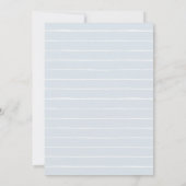 Blue Jean Denim Boy Baby Shower Einladung (Rückseite)