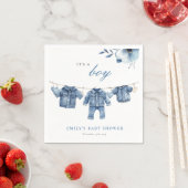 Blue Jean Denim Clothes Boy Baby Shower Serviette (Beispiel)