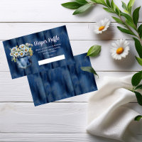 Blue Jean Denim Daisies Baby Duwer Diaper Raffle