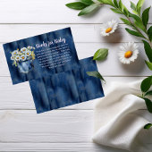 Blue Jean Denim Daisies Baby Shower Books for Baby Begleitkarte