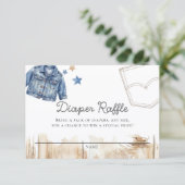 Blue Jean Denim Diaper Raffle  Begleitkarte (Stehend Vorderseite)