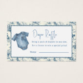 Blue Jean Denim Diaper Raffle Boy Enclosure Card (Vorderseite)