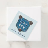 Blue Jean Denim Es ist eine Boy Baby Dusche Geschenkanhänger (Beispiel)