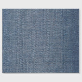 Blue Jean Denim Fabric Geschenkpapier (Flach)