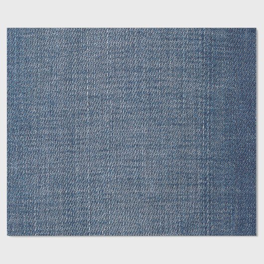 Blue Jean Denim Fabric Geschenkpapier (Flach)