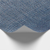 Blue Jean Denim Fabric Geschenkpapier (Ecke)