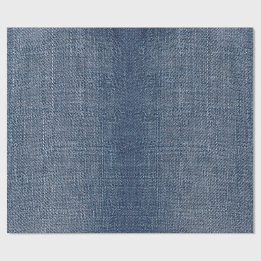 Blue Jean Denim Fabric Geschenkpapier (Flach)