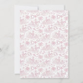 Blue Jean Denim Girl Baby Shower Einladung (Rückseite)