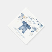 Blue Jean Denim Sweet Boy Baby Shower Serviette (Ecke)