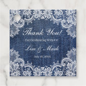 Blue Jean Denim und Lace Geschenkanhänger (Vorderseite)