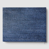 Blue Jean Denim und Lace Wedding Guest Book Gästebuch (Rückseite)