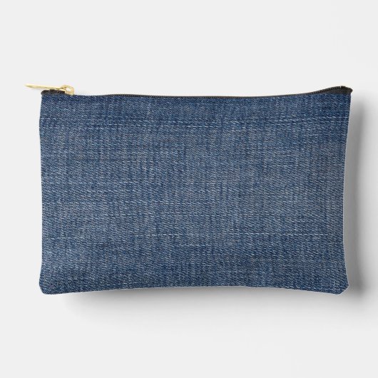 Blue Jean Denim Zubehörtasche (Vorderseite)