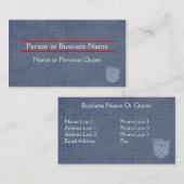 Blue Jean Design Profil & Visitenkarten Templer Visitenkarte (Vorne/Hinten)