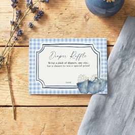 Blue Jean Diaper Raffle Card  Begleitkarte
