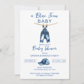 Blue Jean Es ist eine Baby-Dusche Einladung (Vorderseite)