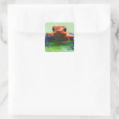 Blue Jean Frog Quadratischer Aufkleber (Tasche)