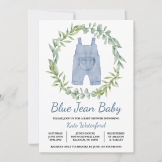 Blue Jean generelle Denim Baby Dusche Einladung