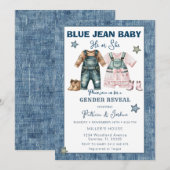 Blue Jean Geschlechtsenthüllung, Er oder Sie  Einladung (Vorne/Hinten)