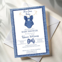 Blue Jean Girls Kleidung auf der Line Baby Dusche