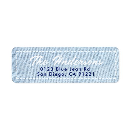 Blue Jean Minimal Return Address (Vorne)