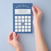 Blue Jean mit Stiften Baby Shower Bingo Spiel Flyer (Handgriff)