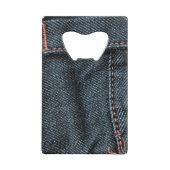 Blue Jean Stitching Kreditkarten Flaschenöffner (Rückseite)