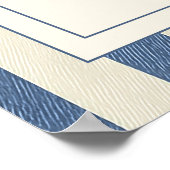 Blue Jean Teddy Bear Baby Shower Welcome Sign Poster (Ecke)