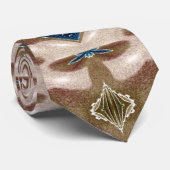 Blue Jeans and Dusty Trails (größere Version) Krawatte (Gerollt)