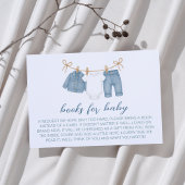 Blue Jeans Baby Showbücher für Baby Begleitkarte