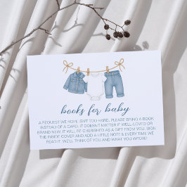 Blue Jeans Baby Showbücher für Baby Begleitkarte