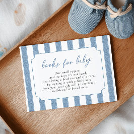 Blue Jeans Baby Shower Books for Baby Begleitkarte