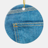 Blue Jeans Back Pocket Keramik Ornament (Vorne)
