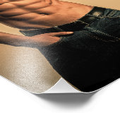 Blue Jeans Boy Hot Typ Poster (Ecke)