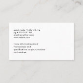 Blue Jeans Button und Stitching Visitenkarte (Rückseite)