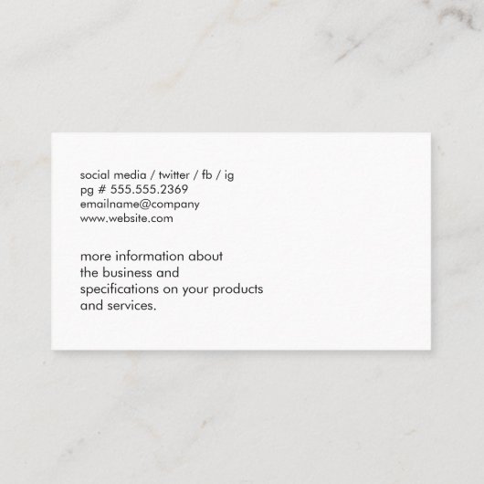 Blue Jeans Button und Stitching Visitenkarte (Rückseite)