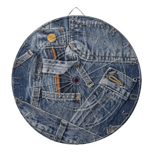 Blue Jeans Denim Abstrakt Art Dartscheibe