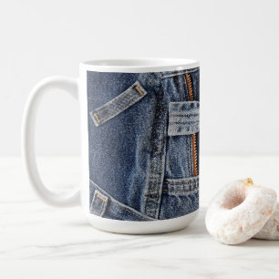 Blue Jeans Denim Abstrakt Art Kaffeetasse