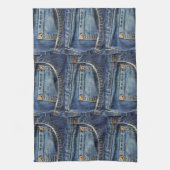 Blue Jeans-Denim-Blick-Tasche Geschirrtuch (Vertikal)