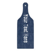 Blue Jeans Denim Custom Text Cutting Board Schneidebrett (Vorderseite)