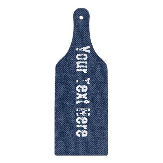 Blue Jeans Denim Custom Text Cutting Board Schneidebrett (Vorderseite)
