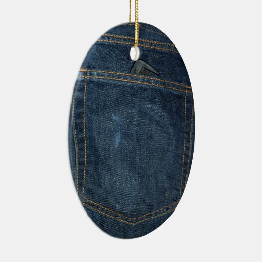 Blue Jeans Denim Pocket Keramikornament (Rechts)